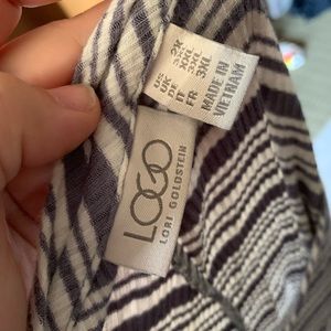 LOGO by Lori Goldstein Tops - Striped Lace Tunic LOGO by Lori Goldstein Tops - Striped Lace Tunic